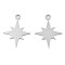 Tarnish Resistant 201 Stainless Steel Pendants, Laser Cut, Star, Stainless Steel Color, 28x20x1mm, Hole: 2mm