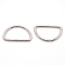 Iron D Rings, Buckle Clasps, For Webbing, Strapping Bags, Garment Accessories, Platinum, 30x46x3.8mm