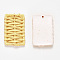 Resin Pendants, Imitation Woven Rattan Pattern, Rectangle, Yellow, 48~49x30x5~6mm, Hole: 2mm