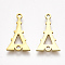 201 Stainless Steel Links connectors, Laser Cut Links, Eiffel Tower, Golden, 17.5x10x1mm, Hole: 1.5mm