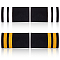 AHADERMAKER 4 Pairs 2 Colors Rectangle Polyester Pilot Epaulettes, Sew on Felt Cloth Shoulder Badges, Black, 90~92x49~50x2~2.5mm, 2 pairs/color