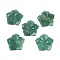 Natural Green Aventurine Carved Pendants, Flower Charms, 28.5x29.5x5mm, Hole: 1.2mm