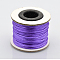 Macrame Rattail Chinese Knot Making Cords Round Nylon Braided String Threads, Satin Cord, Mauve, 1mm, about 32.8 yards(30m)/roll