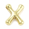 Rack Plating Brass Pendants, Long-Lasting Plated, Real 18K Gold Plated, Letter X, 20.5x17.5x5mm, hole: 2.5mm