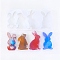 DIY Pendant Silicone Molds, Resin Casting Molds, White, Rabbit, 70x155x15.5mm, Hole: 2mm, Inner Diameter: 56.5~66.5x30~38mm