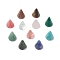 Natural & Synthetic Mixed Gemstone Circular Cone Ornament, Home Office Desktop Feng Shui Decoration, 9~10x7.5~8mm