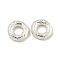 925 Sterling Silver Beads, Textured Ring, Silver Color Plated, Silver, 5.8x1mm, Hole: 2.5mm, about 45pcs/10g