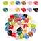 PandaHall Elite 48Pcs 12 Colors Opaque Acrylic Beads, Cowboy Hat, Mixed Color, 26x21mm, 4pcs/color