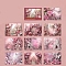 30pcs Retro Scrapbook Paper, Collage Creative Journal Decoration Backgroud Sheets, Flower, Pink, 100x140mm, 30pcs/set