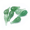 Natural Green Aventurine Pendants, Flower, 22~24x10~11mm, Hole: 0.8mm