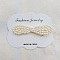 Imitation Pearl Alligator Hair Clips, Hair Accessories for Woman Girls, Bowknot, 60mm