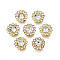 Sew on Rhinestone, Transparent Glass Rhinestone, with Iron Prong Settings, Faceted, Flower, Crystal, 12x5mm, Hole: 1.2mm