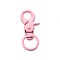 Spray Painted Iron Swivel Lobster Claw Clasps, Pink, 45mm