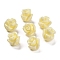 Synthetic Coral Carved Beads, Dyed, Flower, Light Khaki, 8.5x8.5x8mm, Hole: 1.2mm