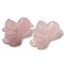 Natural Rose Quartz Carved Healing Squirrel Figurines, Reiki Energy Stone Display Decorations, 35.5~36.5x18~19x51mm