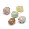 Natural Cherry Blossom Agate Sculpture Display Decorations, for Home Office Desk, Pig, 13~15x13~14x17.5~18mm