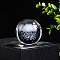 Inner Carving Glass Crystal Ball Diaplay Decoration, Fengshui Home Decor, Cloud, 60mm