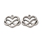 Non-Tarnish Valentine's Day 304 Stainless Steel Pendants, Heart with Infinity, Stainless Steel Color, 20.5x25x2.5mm, Hole: 1.6mm