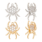 ARRICRAFT 8Pcs 2 Colors Brass & Cubic Zirconia Pendants, Spider Charm, Mixed Color, 20.5x16x3mm, Hole: 1.2mm, 4pcs/color