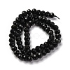 Natural Black Tourmaline Beads Strands G-K380-A06-01-3