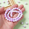 Two Tone Opaque Baking Painted Glass Beads Strands DGLA-YW0001-18B-2