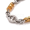 PVD Vacuum Plating 304 Stainless Steel Oval Link Chains Necklace STAS-E160-16GP-3