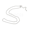 Brass Ball Chain Necklaces NJEW-K123-02P-2
