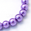 Baking Painted Pearlized Glass Pearl Round Bead Strands HY-Q003-4mm-27-2
