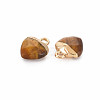 Natural Tiger Eye Charms G-N326-121-04-3