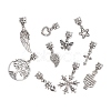 50Pcs 10 Styles Tibetan Style Alloy European Dangle Charms PALLOY-CJ0002-74-7