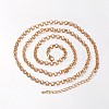 Iron Rolo Chain Necklace Making MAK-J004-03KCG-2