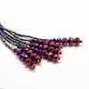 Glass Bead Lariat Necklaces NJEW-O059-04F-2