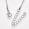 Brass Square Snake Chain Necklace Making MAK-T006-10B-B-2