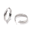 Tarnish Resistant 201 Stainless Steel Leaf Wrap Hoop Earrings with 304 Stainless Steel Pin for Women EJEW-F280-26B-P-2