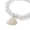 ABS Plastic Imitation Pearl Beaded Stretch Bracelet BJEW-JB10104-02-3