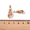 Natural Sea Shell Pendants SSHEL-N038-34-3