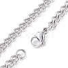 304 Stainless Steel Curb Chains Necklace for Men Women NJEW-JN03846-02-5