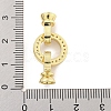 Brass Micro Pave CLear Cubic Zirconia Fold Over Clasps KK-Q814-01G-3