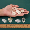 KISSITTY 18Pcs 9 Shapes Natural Capiz Shell Pendants SHEL-KS0001-01-16