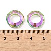 Electroplate Transparent Glass Linking Rings GLAA-F126-01C-3