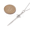 Alloy Sword Pendant Necklace with 304 Stainless Steel Cable Chains NJEW-JN04474-4