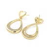 Rack Plating Brass Micro Pave Cubic Zirconia Studs Earrings EJEW-B047-03G-06-2