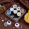 9 Slots Mini Round Plastic Jewelry Screw Top Bead Jars Sets with Velvet Inside AJEW-WH0472-42A-5