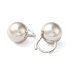 Brass Round Ball Hoop Earrings for Women EJEW-Q024-03P-2