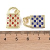 Brass Micro Pave Cubic Zirconia Pendants KK-P266-13G-3