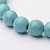 Synthetic Turquoise Beaded Stretch Bracelets BJEW-F203-02-4
