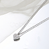 Stainless Steel Heart Pendant Necklaces for Women GE0081-4-1