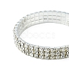 4Pcs 3 Style Brass Rhinestone Tennis Stretch Bracelet Sets for Girlfriend BJEW-FS0001-06-4