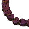 Electroplated Natural Lava Rock Beads Strands G-Q1009-G01-01E-3