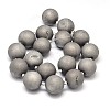 Round Electroplated Natural Druzy Geode Quartz Crystal Beads Strands G-A143B-16mm-04-2